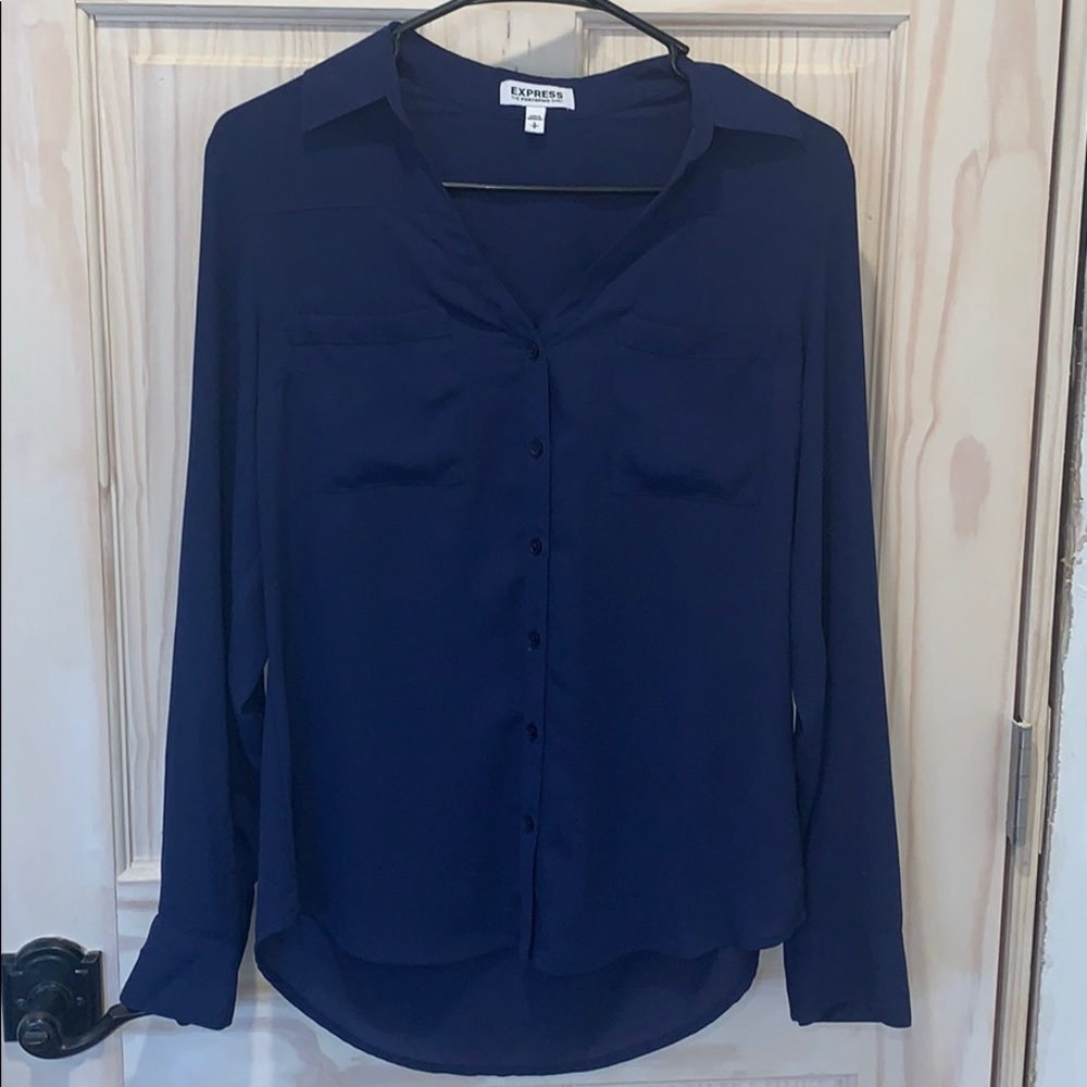 Dark blue women’s button up size small
